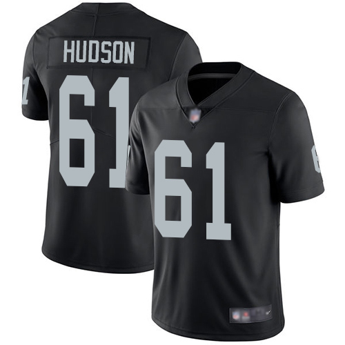 Men Oakland Raiders Limited Black Rodney Hudson Home Jersey NFL Football #61 Vapor Untouchable Jersey->nfl t-shirts->Sports Accessory